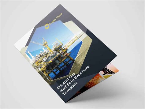 Half Fold Oil And Gas Brochure Template Vectogravic Design