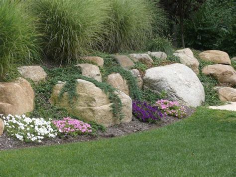 Easy Ideas For Landscaping With Rocks Landscapingeasy Landscaping With Boulders Large Backyard
