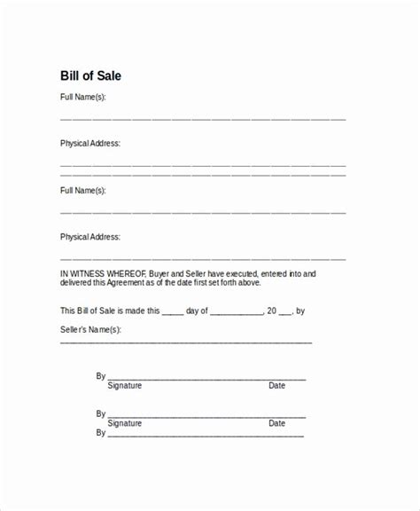 √ 20 As Is Bill Of Sales ™ Dannybarrantes Template