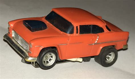 Vintage Afx Aurora ‘55 Chevy Bel Air Ho Slot Car Toy Orange Magna