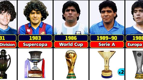 diego maradona s career all trophies and awards youtube