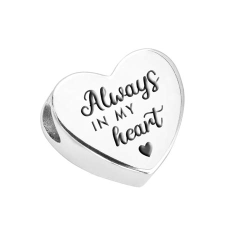 Jg Signature Silver Always In My Heart Heart Charm