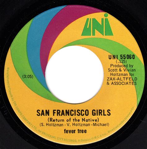 san francisco girls by fever tree 1968 hit song vancouver pop music signature sounds