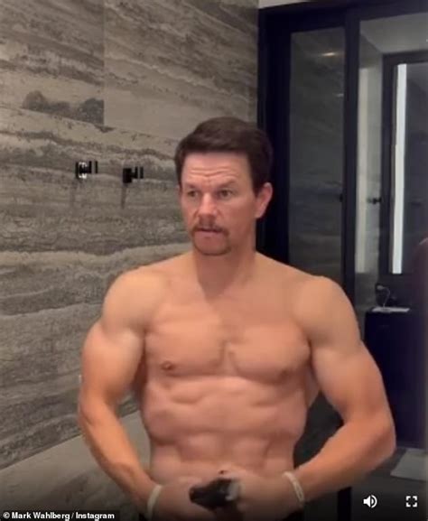 Mark Wahlberg 50 Shows Off Ripped Body And Washboard Abs In Shirtless Video