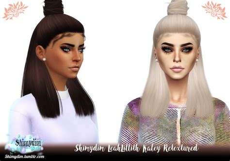 The Sims Resource Leahlillith`s Kaley Hair Retextured Sims 4 Hairs