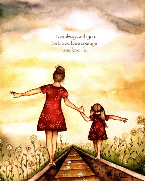 Mother And Daughter Our Path Art Print T Idea Mothers Day