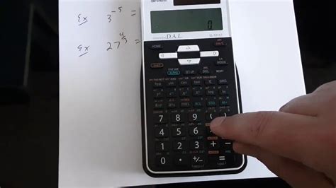 Using The Sharp El 531 Fractions And Exponents Youtube