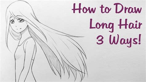 However, rather than drawing each individual strand, the hair is often drawn in various sized/shaped clumps, as shown here. How to Draw Manga: Long Hair 3 Ways - YouTube