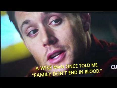 For those who think that supernatural is just another show, or who think its fandom is just like any other fandom, family don't end with blood is a sweet introduction to everything that. Supernatural: Family don't end in blood - YouTube