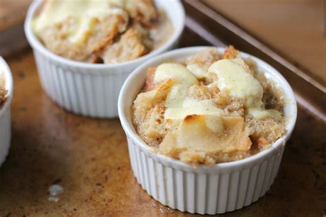 Bread Pudding With Vanilla Custard Sauce We Like Two Cook