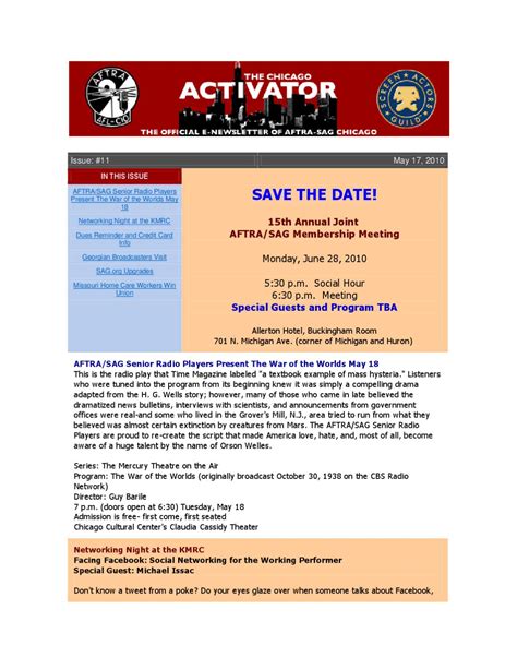 Send your check, money order or cashier's check from a u.s. The Activator - May 17, 2010 by SAG-AFTRA - Issuu