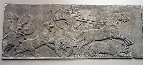 Assyrian Lion Hunting Relief From Nineveh Lion Hunting British