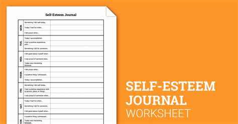 50 Self Esteem Worksheet For Adults