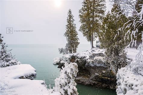 Cave Point County Park After A Blizzard That Dropped Almos Flickr
