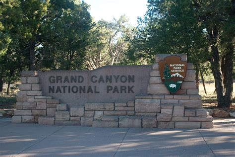 A mile (1.6 km) deep, and up to 18 miles (29 km) wide. Grand Canyon Entrance Sign | Flickr - Photo Sharing!