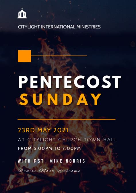 Copy Of Pentecost Sunday Church Flyer Postermywall