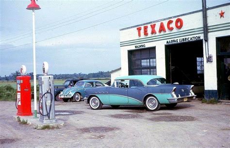 50s Kodachrome Images The Old Motor Gas Station Old Gas Stations