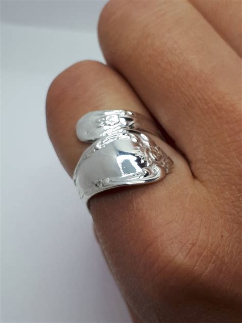 Spoon Ring Solid Sterling Silver Spoon Rings Women Silver Etsy