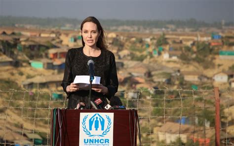 Angelina Jolie At Unhcr Special Envoy To Kutupalong Rohingya Refugee