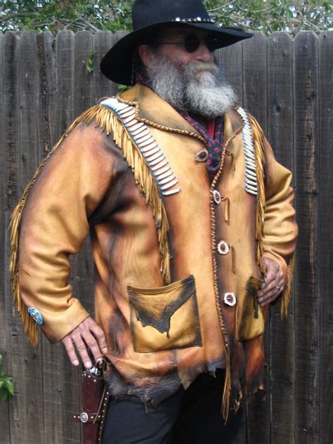 Artisan Made Leather Coat Old Western Style Fringed Jacket Native