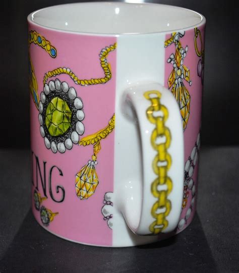 New Savinio Coffeetea Cupmug Fashion Design Bling Pink Porcelain Great T Ebay