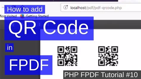 How To Add Qr Code In Pdf Php Fpdf Tutorial 10 Youtube