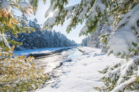 Snow Covered River Usa