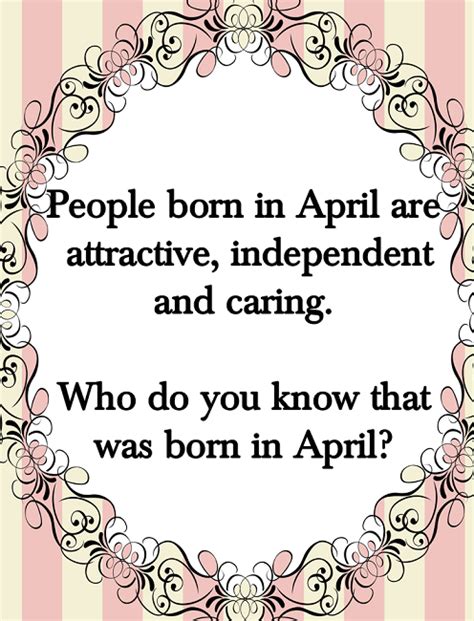 Who Do You Know That Was Born In April Pictures Photos And Images