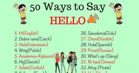 How To Say Hello In Different Languages Eslbuzz Learning English