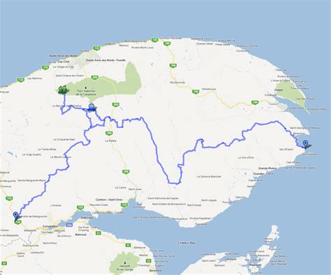 Map Of The Gaspe Peninsula World Map