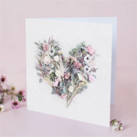 Floral Love Heart Card By Love Lila Art