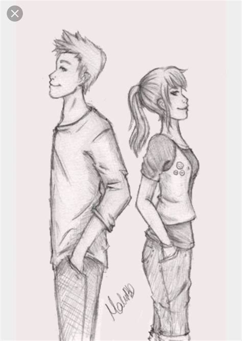 Boy And Girl Sketch Boy Sketch Girl Drawing Sketches Boy And Girl