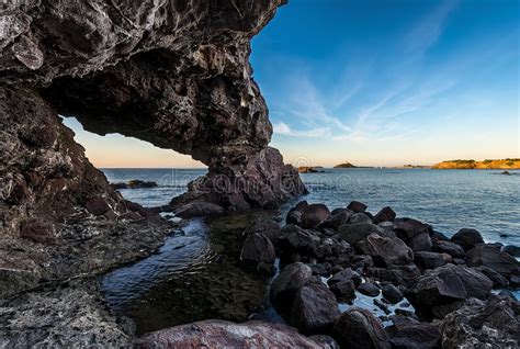 Sea Caves Rocks And Sea View In Sardegna Italy Stock Image Image