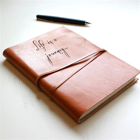 Personalised Leather Journal Or Notebook By The Rustic Dish