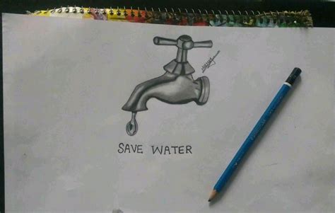 Save Water Pencil Drawing Images Hapii Life