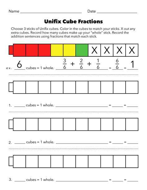Help Your Students Experience Fractions With Unifix Cubes Students