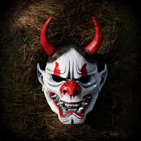2022 Japanese Hannya Prajna Devil Demon Oni Samurai Mask Latex