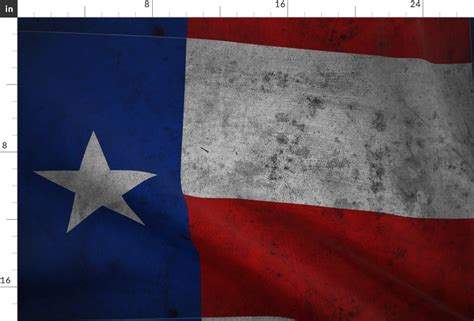 Distressed Texas Flag Fabric Spoonflower