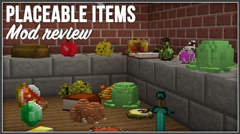 Minecraft Placeable Items Mod Review 110 Youtube