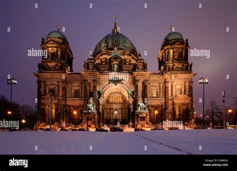 Berlin Cathedral In Winter Germany Stock Photo Alamy