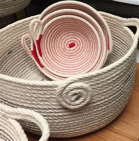 Ropeware Bowls Art With Function By Andrea Rope Basket Coiled