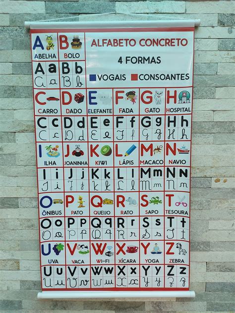 Banner Alfabeto Concreto 4 Formas Em Lona 120 X 70 Cm Elo7