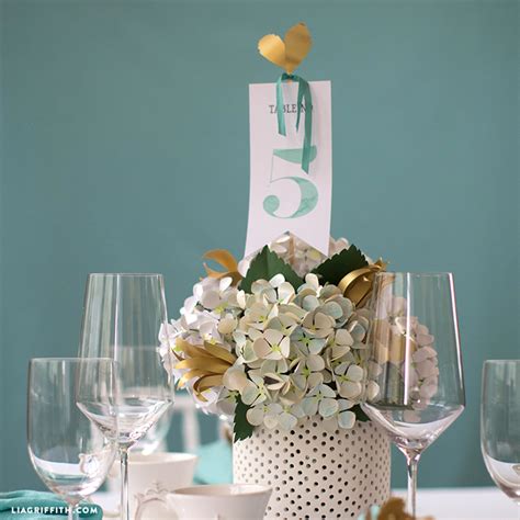 Watercolor Teal Wedding Table Numbers Lia Griffith