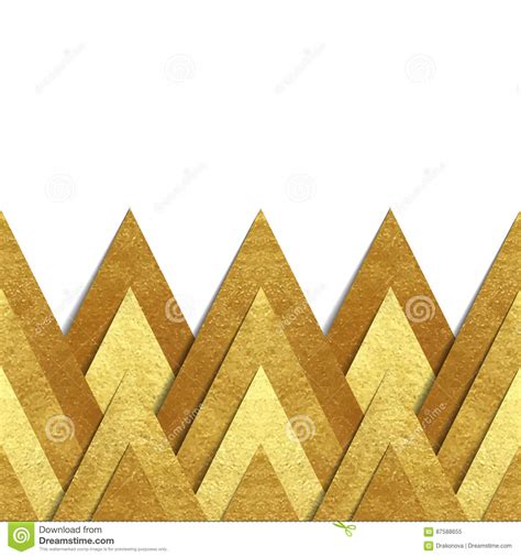 Metallic Gold Paper Border Background Stock Vector Illustration Of