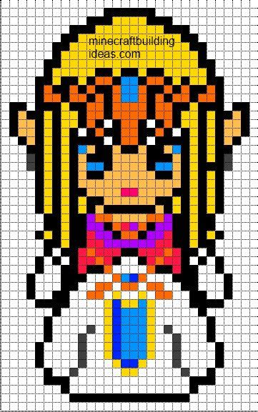 Maybe you would like to learn more about one of these? Minecraft Pixel Art Templates: Princess Zelda | Pixel art ...