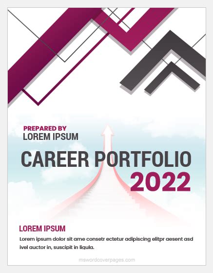 Career Portfolio Cover Page Templates Word Ms Word Cover Page Templates