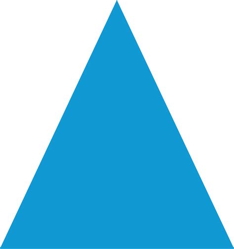 Blue Triangle Icon Png Smooth Edges
