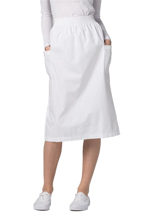 Adar Universal Scrub Skirts For Women A Line Cargo Pocket Scrub Skirt