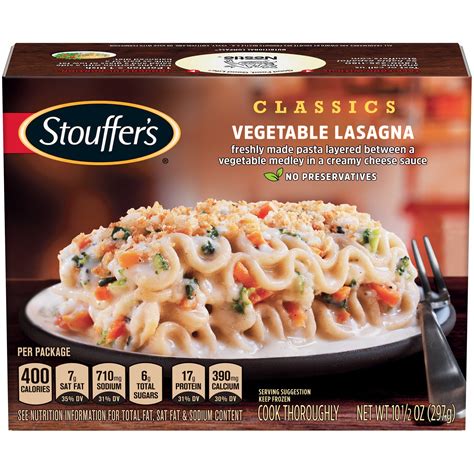 Stouffers Classics Vegetable Lasagna Frozen Meal 10 12 Oz