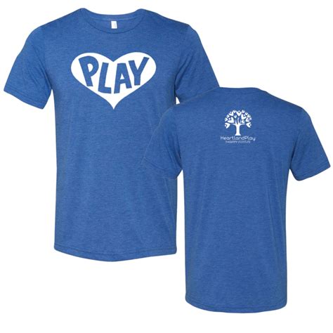 Heart Play T Shirt Blue Heartland Play Therapy Institute Inc